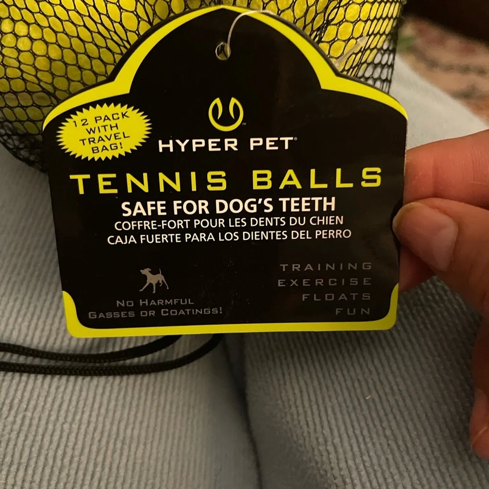 Hyper Pet Tennis Balls Dog Toy, 12 count